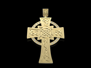 celtic cross with diamonds 3D Принт Модель