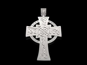 celtic cross with diamonds 3D Print Model