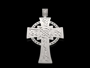 celtic cross with diamonds 3D Print Model