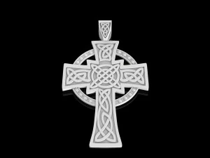 celtic cross with diamonds 3D Print Model