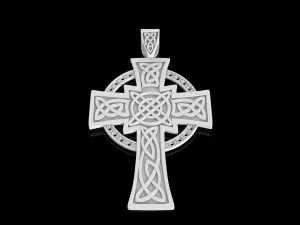 celtic cross with diamonds 3D Print Model