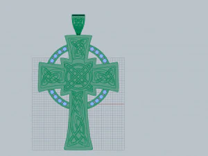 celtic cross with diamonds 3D Print Model
