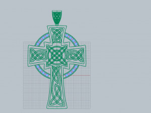 celtic cross with diamonds 3D Принт Модель