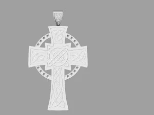 celtic cross with diamonds 3D Print Model