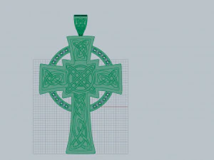celtic cross with diamonds 3D Print Model