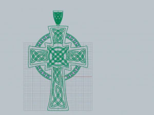 celtic cross with diamonds 3D Print Model