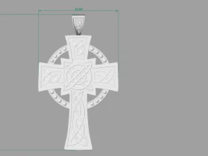 celtic cross with diamonds 3D Print Model