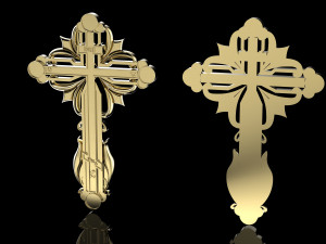 orthodox jewelry cross 3D 打印模型