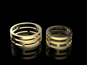 wedding rings Modelo de Impressão 3D