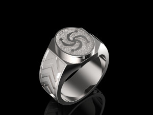ring with slavic symbol 3Dプリントモデル