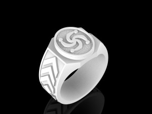 ring with slavic symbol 3Dプリントモデル