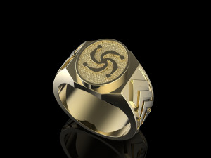 ring with slavic symbol 3Dプリントモデル