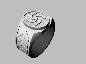 ring with slavic symbol 3Dプリントモデル