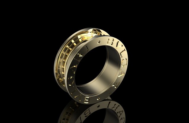 bvlgari ring 3D Print Model .c4d .max .obj .3ds .fbx .stl .blend