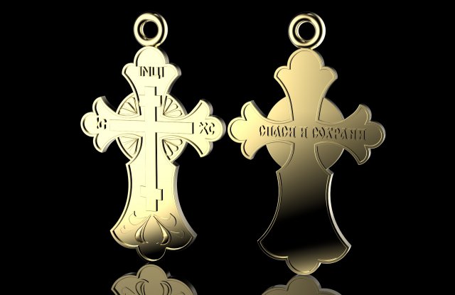 orthodox cross 3D Принт Модель .c4d .max .obj .3ds .fbx .stl .blend 