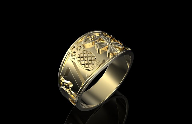 ring of luck 2 3D Baskı Modeli .c4d .max .obj .3ds .fbx .stl .blend 