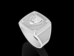 signet ring with lion 3D Print Model