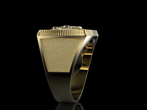 signet ring with lion 3Dプリントモデル