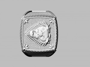 signet ring with lion 3Dプリントモデル