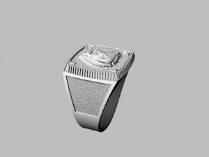 signet ring with lion 3Dプリントモデル
