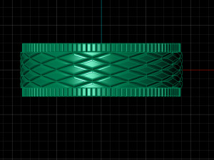 ring with romb pattern 3d print model stl 3dm obj cnc Modelo de Impressão 3D