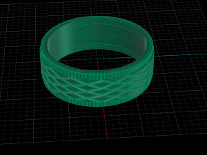 ring with romb pattern 3d print model stl 3dm obj cnc Modelo de Impressão 3D