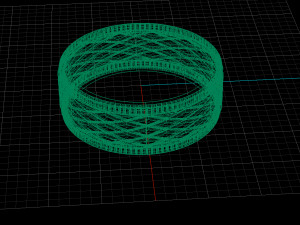 ring with romb pattern 3d print model stl 3dm obj cnc Modelo de Impressão 3D