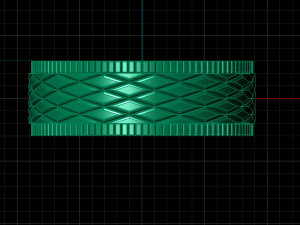ring with romb pattern 3d print model stl 3dm obj cnc Modelo de Impressão 3D