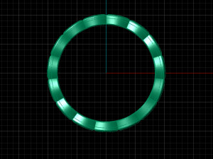 wavy ring with gems 3d print model stl 3dm obj 3D Print Model