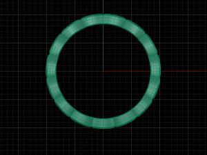 wavy ring with gems 3d print model stl 3dm obj 3D Print Model