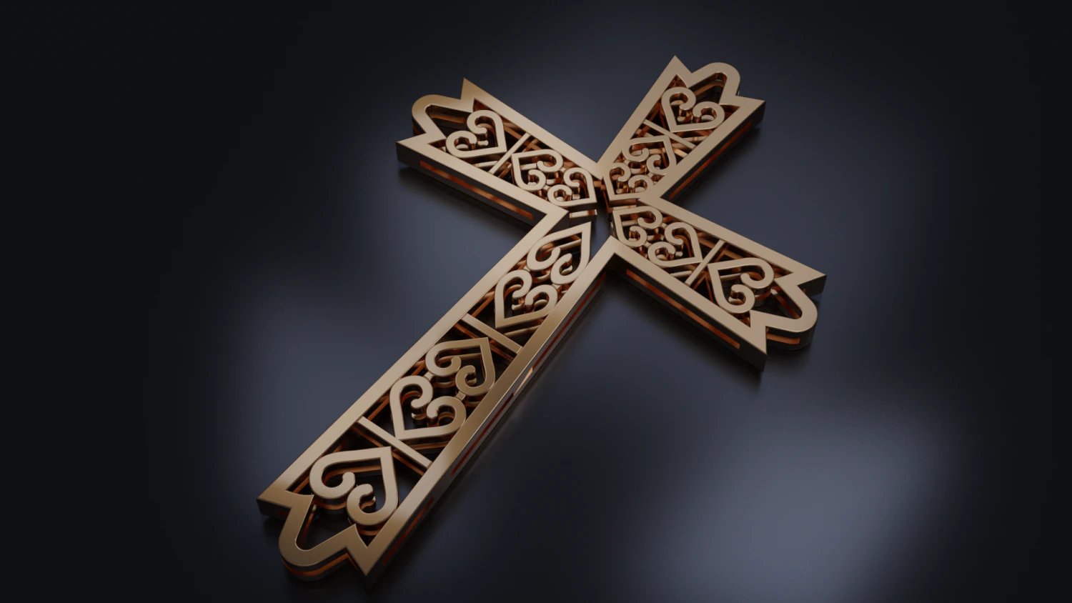 cross with hearts 3d print model stl 3dm obj 3D Print Model .c4d .max .obj .3ds .fbx .stl .blend 