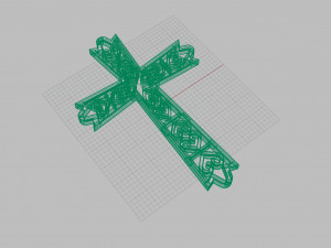 cross with hearts 3d print model stl 3dm obj 3D-Druckmodell