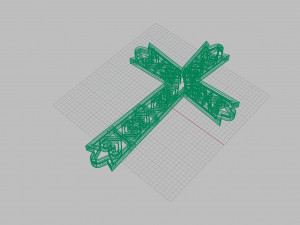 cross with hearts 3d print model stl 3dm obj 3D-Druckmodell
