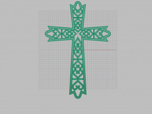 cross with hearts 3d print model stl 3dm obj 3D-Druckmodell