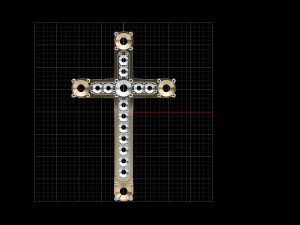 cross with rubies 3d print model stl 3dm obj 3D Print Model