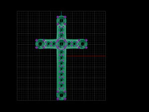 cross with rubies 3d print model stl 3dm obj 3D Print Model