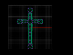 cross with rubies 3d print model stl 3dm obj 3Dプリントモデル