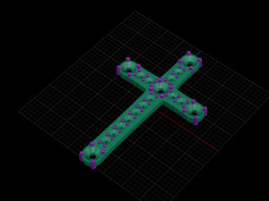 cross with rubies 3d print model stl 3dm obj 3Dプリントモデル