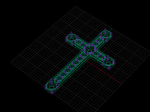 cross with rubies 3d print model stl 3dm obj 3Dプリントモデル