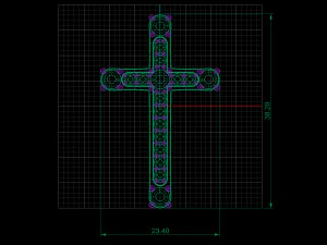cross with rubies 3d print model stl 3dm obj 3D Print Model