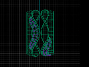 bicolor ring with gems 3d print model stl 3dm obj Modello di stampa 3D
