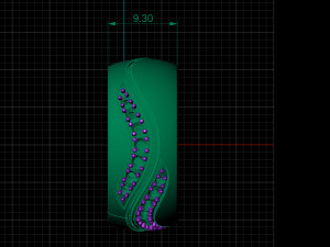 bicolor ring with gems 3d print model stl 3dm obj Modello di stampa 3D