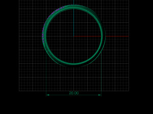bicolor ring with gems 3d print model stl 3dm obj Modello di stampa 3D