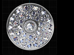 earring with gems 3d print model stl 3dm obj Modelo de impresión 3D