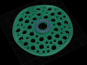 earring with gems 3d print model stl 3dm obj Modelo de impresión 3D