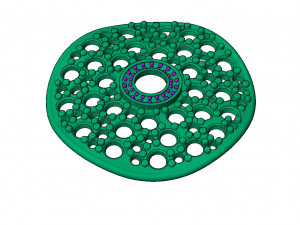 earring with gems 3d print model stl 3dm obj Modelo de impresión 3D
