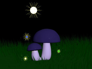 mushrooms 3D 모델