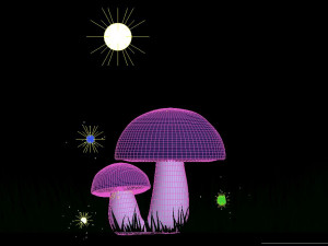 mushrooms 3D 모델