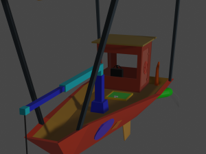 boat airship 3D Model