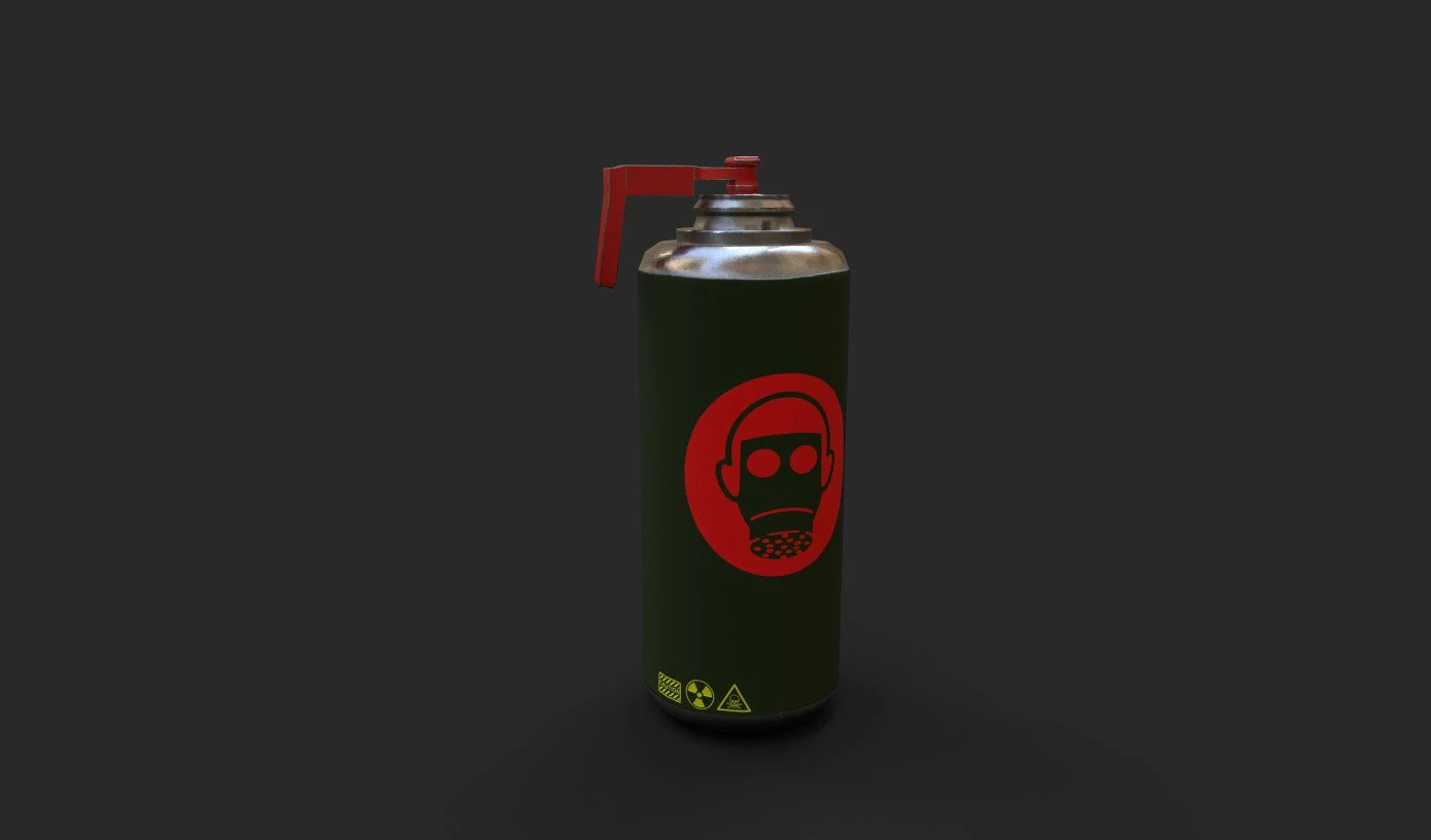 Granada de Gás Modelo 3D .c4d .max .obj .3ds .fbx .stl .blend